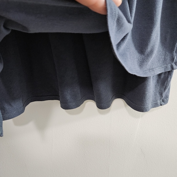 J. JILL Blue Shirt 3/4 Sleeve Artistic Teed Pure Jill Layered Bottom Hem Top - Picture 4 of 10